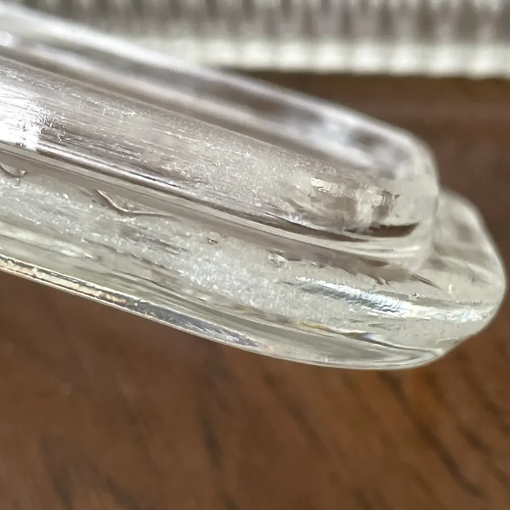 Vintage Federal Glass Refrigerator Dish Ribbed Clear Glass Fruit Lid READ Dscpt